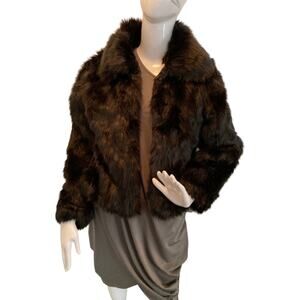 **Lanshifel Faux Fur Black Jacket - Size Small**